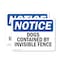 Signmission Dogs Contained By Invisible Fence, 24 in W x Rectangle, Vinyl Decal OS-2PACK-NS-D-1824-L-11438 - alternate 1